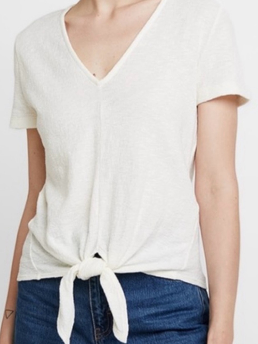 Madewell • Front Tie Textured Top